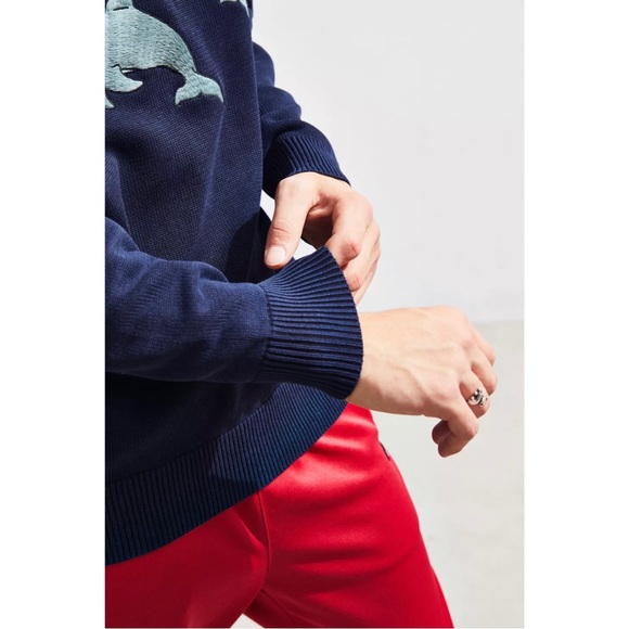 🐬 NEW Urban Outfitters Barney Cools Dolphin Crew-Neck Sweater - Picture 4 of 6